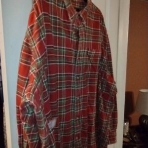 Redhead Red Tartan Plaid Button Down